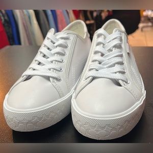 Coach city sole lace up platform sneaker white size 9B new no box